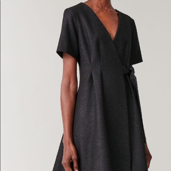 COS tie up wool dress size 2 - Picture 3 of 7